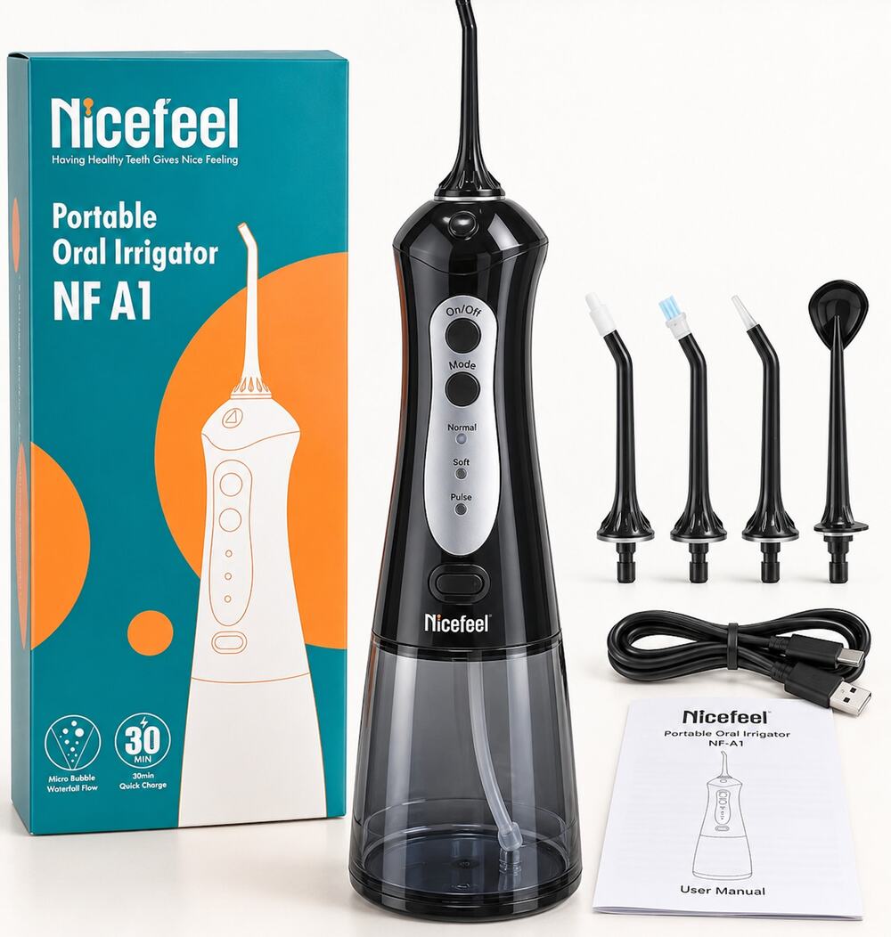 Nicefeel NF-A1 Cordless Water Flosser 300ML Oral Irrigator Open Box